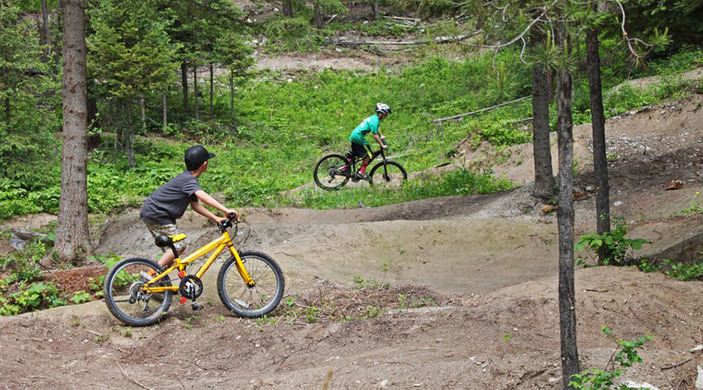 The pump track is a blast at the Whitefish Bike Retreat