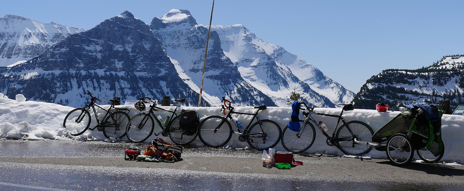 Biking in glacier national park
